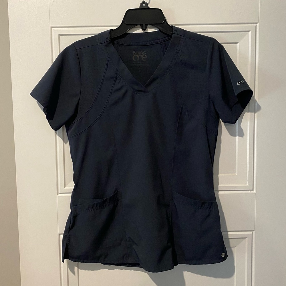 Barco One Scrub Top Small Women's Steel Gray